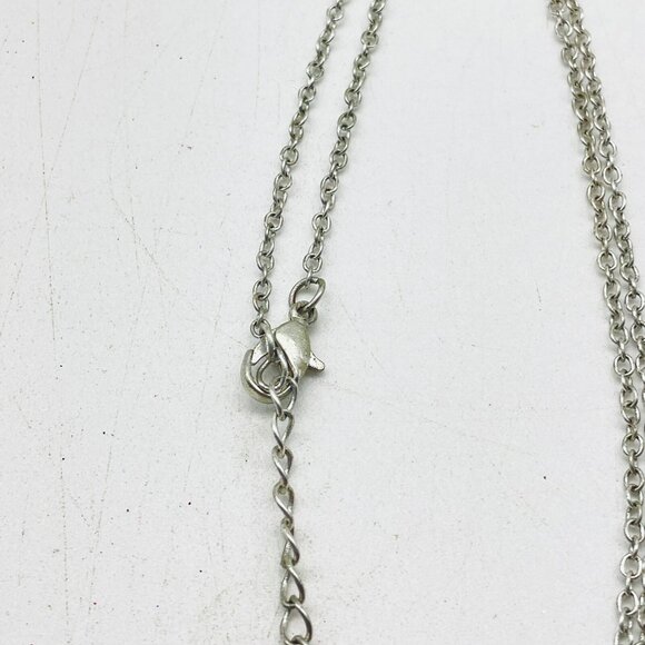 Play Softball Pendant Necklace Silver Tone Chain Glitter Letters Yellow Smiley - Picture 4 of 7